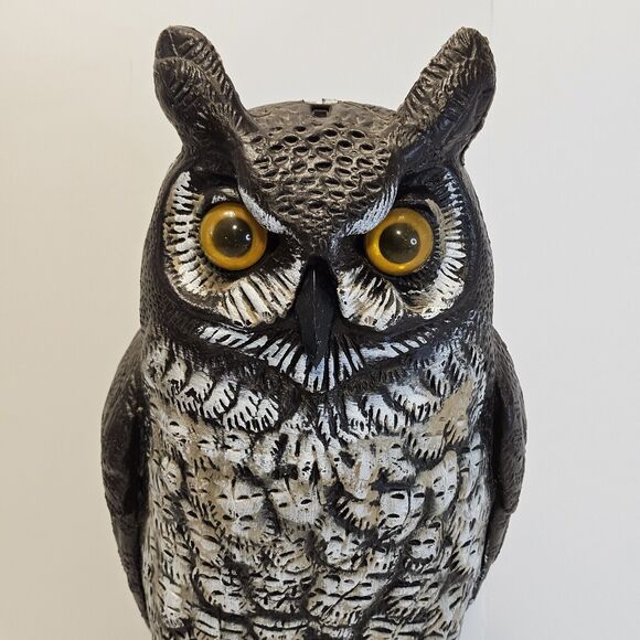 Vtg Owl Decoy Scarecrow Blow Mold Dalen Outdoor Garden Decor 16in USA Made 1990 - Picture 2 of 12